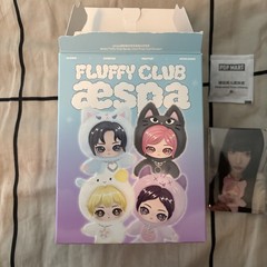 POPMART AESPA FLUFFY CLUB. NEW. OPEN BOX. NINGNING SECRET. JELLY RWE