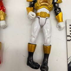 Power Rangers Mega force Red & Black Ranger Figures Cards Weapons Bandai Figures