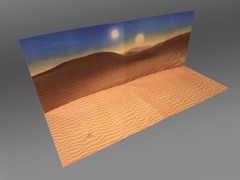 Oversize Dune Sea Backdrop Star Wars TVC Black Series Hasbro Kenner