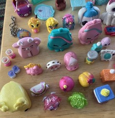 Shopkins Lot of Over 125 Pieces and Figures Preowned Replacements Complete Yours
