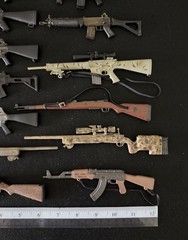 1/6 Scale Weapons Lot. AR-15, M-16, HK SP89, MP5, SL7, AK47 + More