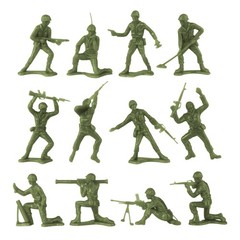 TimMee Plastic Army Men – OD Green 48pc Toy Soldier Figures – Made in USA