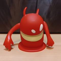 2008 THQ De Blob Video Game Toy Figure Red Plastic 4″