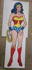 RARE Vintage WONDER WOMAN Die Cut 5FT DC Comics Poseable Grail RARE Collectable