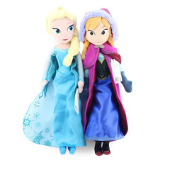 16″ inches Disney Frozen Movie Queen Elsa & Anna Plush Soft Doll Gift Collection