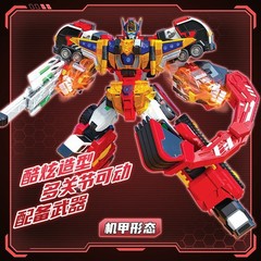Metal Cardbot S FLAMENOVA 4in1 Combiner Robot Figure Transformed Model Gift