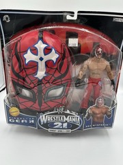 JAKKS Pacific WWE WrestleMania 21 Rey Mysterio Figure Boxed w/ Mask Set