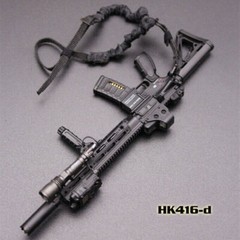 1/6 Scale Gun Model Toys HK416 M4 Assault Rifle Weapon 12 Inch Soldier Figure