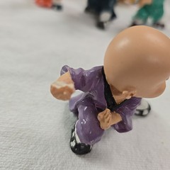 Vintage Chinese Kung Fu Martial Arts Plastic Fight Pose Figure Figurine LOT of 6