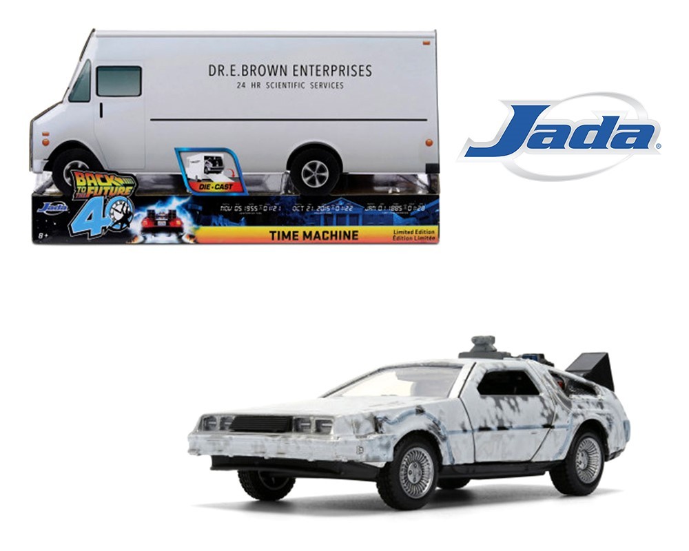 Jada 1:32 Back To The Future 40th Anniv Time Machine Frost Version 36848 Diecast