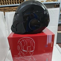 BLACK Iron Man MK5 Helmet 1:1 Voice-controlled Mask Transform Cosplay Prop Gift