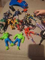 Vintage Batman spiderman90s Super Hero Marvel DC Comic Figures Water World Vehic