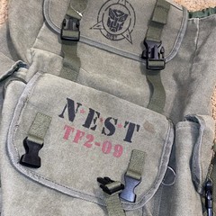Transformers Universal Studio Military Style Nest Backpack Cosplay Read As is
