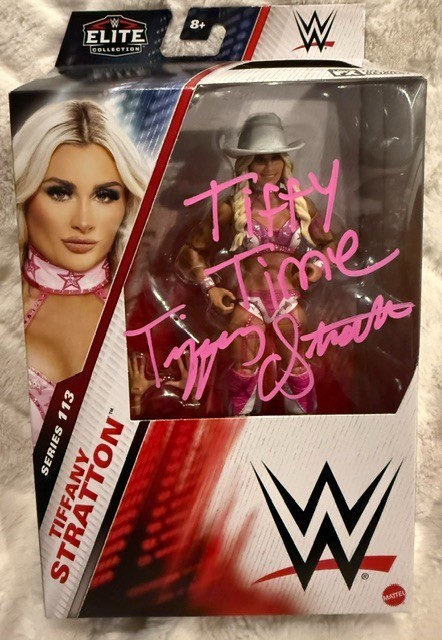 Tiffany Stratton WWE Elite Figure AUTOGRAPHED – Tiffy Time – JSA Certified