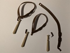 Planet of the Apes – Set of (3) Bandoliers and Clubs – 1:9 8″ Mego/Neca Scale