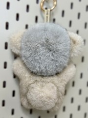 NEW Custom Made MONSTERS Soft Cream & Gray PANDA BEAR Plush Pendant Doll