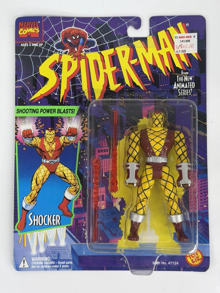 Marvel Spider-Man Animated Series Shocker Action Figure 1994 ToyBiz NEW