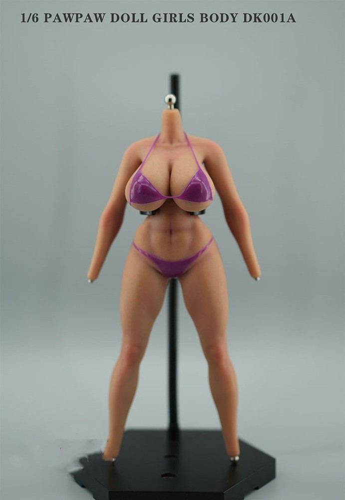 PawPawDoll DK001A 1/6 Oversize Breast Seamless Body Makeup Silicone Female Figur