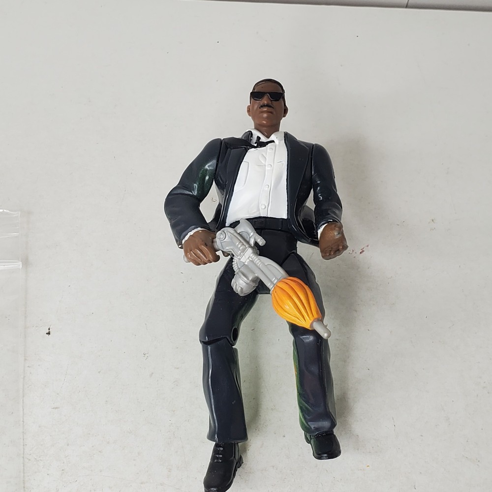 1997 Galoob Men in Black Alien Ambush Agent J Action Figure Loose with Gun MIB