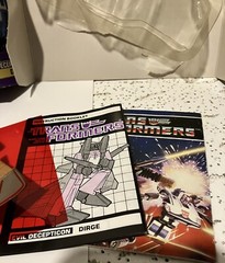 Transformers G1 DIRGE Complete w/ Insert and CUT BOX – WRONG SPECS (READ!)