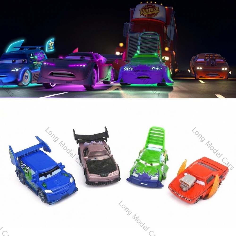 4 Pcs Cars Movie The Delinquent Road Hazards Boost DJ Wingo Snot Rod Alloy Model