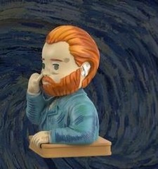 The Art of Picking / Van Gogh by Po Yun Wang 7.1 Inch Vinyl Art Statue