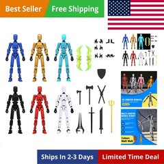 6 Pack Assembly Completed T13 3D Action Figure,Dummy Nova Titan Lucky 13 Acti…