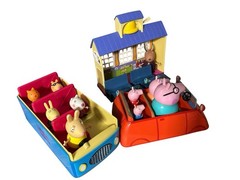 Miss Rabbit Big School Bus + Madam Gazelle School Set, Free Peppa Pig Family Car