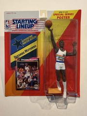 💥🏀 1992 DIKEMBE MUTOMBO Starting Lineup, Denver Nuggets, Card & Poster 🏀💥