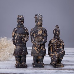 Antique Reproduction Qin Dynasty Terra cotta Warrior Collectible Statuette Sm…