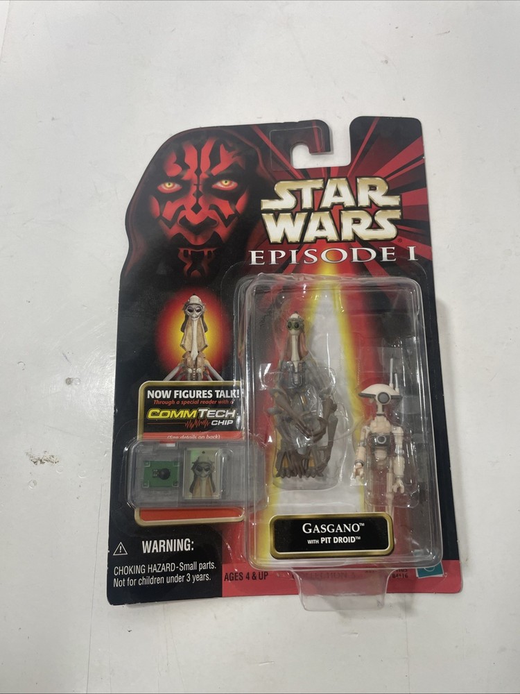 Star Wars Episode 1 Basic Figures Gasgano w/Pit Droid Action Figure NOS On Card