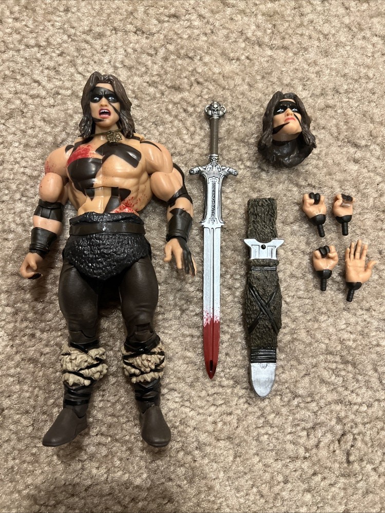 Super7 Ultimates Conan the Barbarian War Paint figure Arnold 7” -complete, Loose