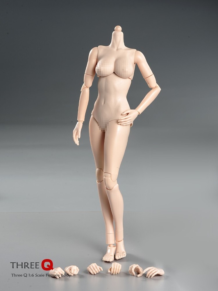 US STOCK 1:6 Large Breast Flexible Pale Body 12″ Female Action Figure Model Doll
