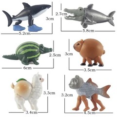 24PCS Set Italian Brainrot Tung Tung Sahur Shark Tralalero Tralala Action Figure