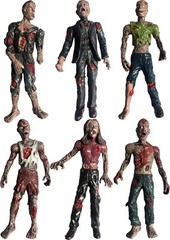 Zombie Action Figure Set – 6 Realistic 4-Inch Figures for Parties & Decoration