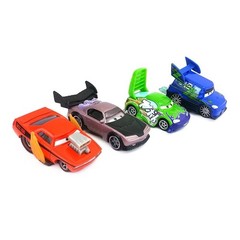 4 Pcs Cars Movie The Delinquent Road Hazards Boost DJ Wingo Snot Rod Alloy Model