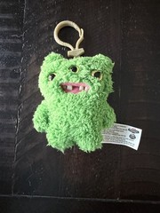 Original Fuggler Keychain Series 5 Green 3-Eye Monster Plush 12cm