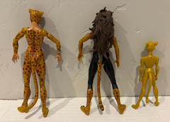 3 DIFF DC Universe 2009 Cheetah Figures 6″ Wave 13, Black Suit Variant 4″ Mattel