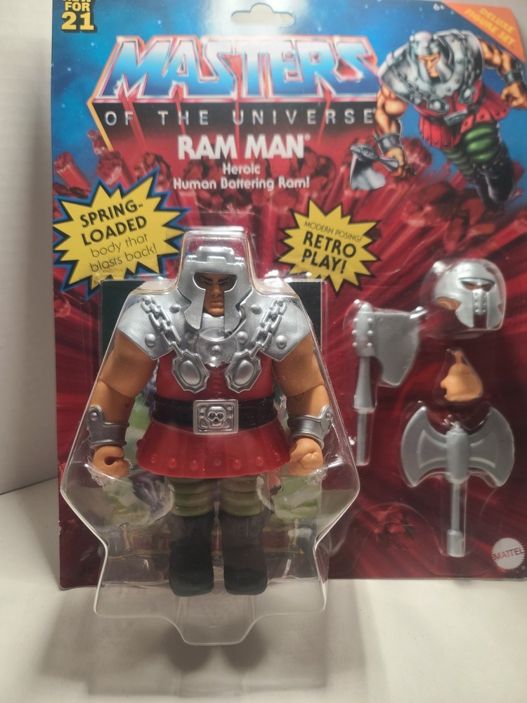 2020 Masters of the Universe – Mattel – RAM MAN – Deluxe Retro Play – NIB