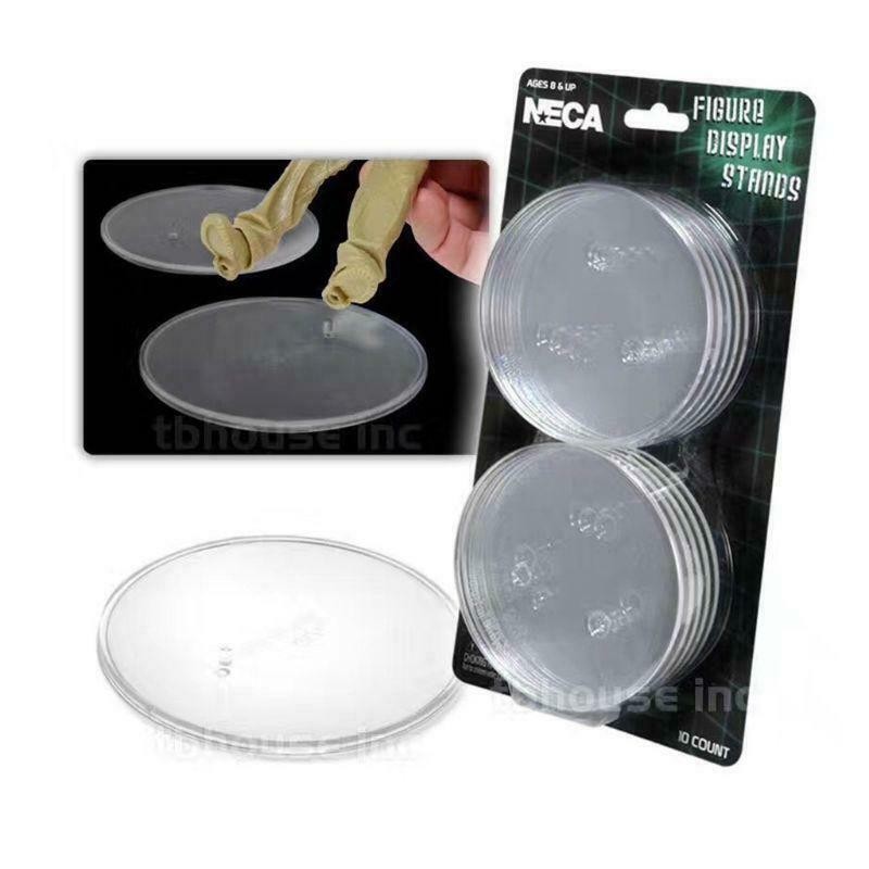 NECA 10 Pcs Clear Action Figure Display Stands Base Fits most 6″ to 8″ Model
