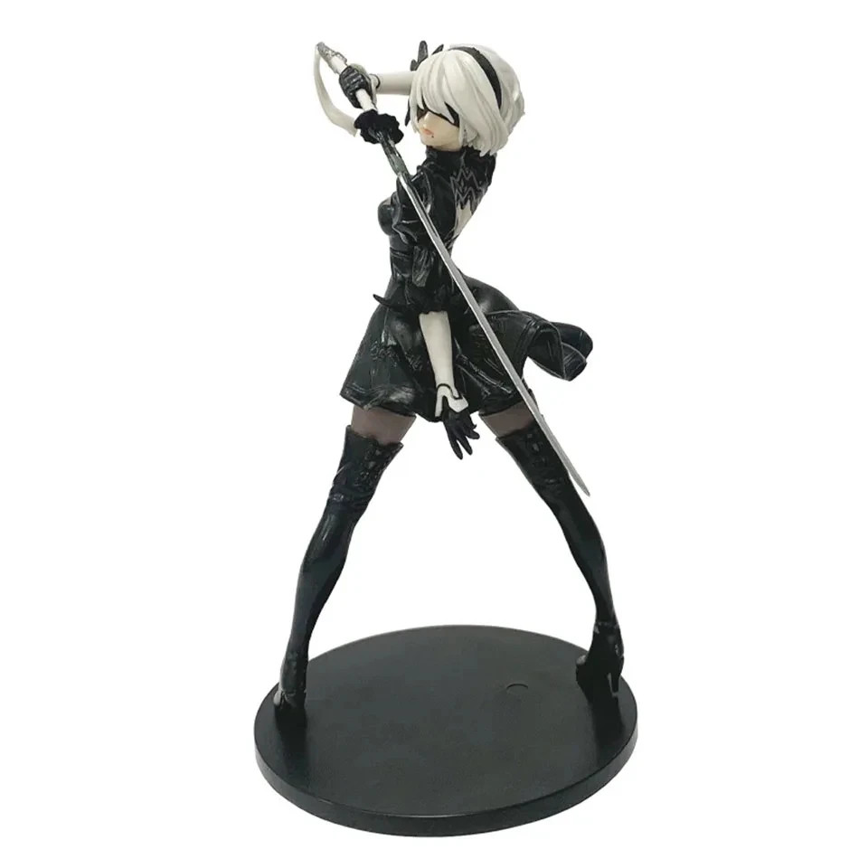 NieR Automata YoRHa 2B Black White Series 18cm PVC Figure Collectible Gift