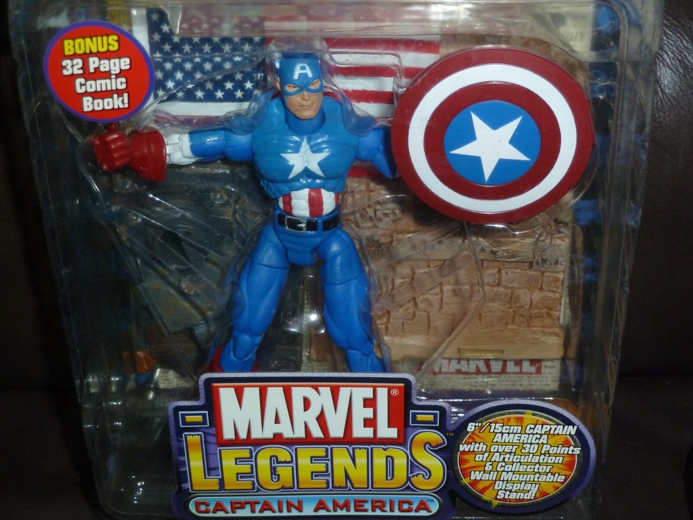 MARVEL LEGENDS SERIES 1 TOY BIZ 2002 6 INCH 3 FIGURES CAPTAIN AMERICA IRON MAN