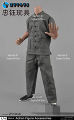 ZYTOYS 1/6 Male Kung Fu Traditional Chinese Clothing Robe Fit 12” Action Figure