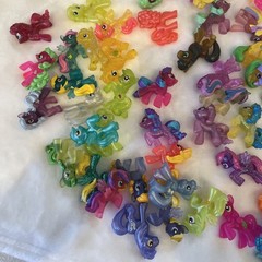 My Little Pony Blind Bag Lot of 47 Mini 2″ MLP Figures w/ Glitter & Transparent