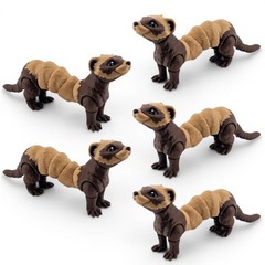 5 PCS Articulated Ferret Bandit Toy 8″ USA Made, Pick-A-Color