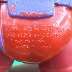 Vintage 1992 Ace Novelty Co. Muscle Troll Action Figure Blue Hair Red Outfit