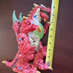 Happy Kid Toy Group Dragon Action Figure 12 Inch Plastic Red Silver Green 2006