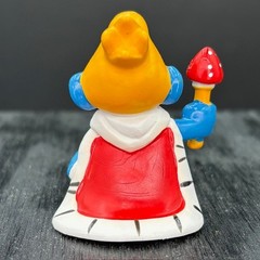 Smurfs 20074 King Smurf Figure Emperor Vtg PVC Bully Peyo Cape Crown Figurine