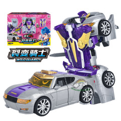 new Purple Sports Car Transforming Metal Cardbot WILD GUARDY Robot Card model