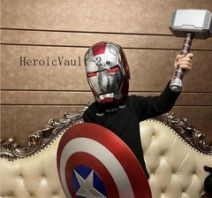 Iron Man Silvery MK5 Helmet Electronic Voice Activated Open&Close Mask Autoking